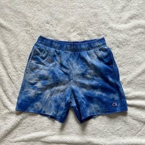 Blue Tie dye champion cotton shorts comfy medium